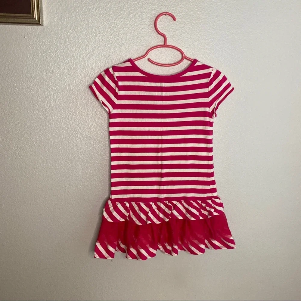 Children’s Place Pink and white Stripe Dress Sz 4